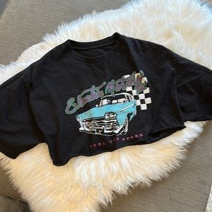 Car Graphic Cropped T Shirt